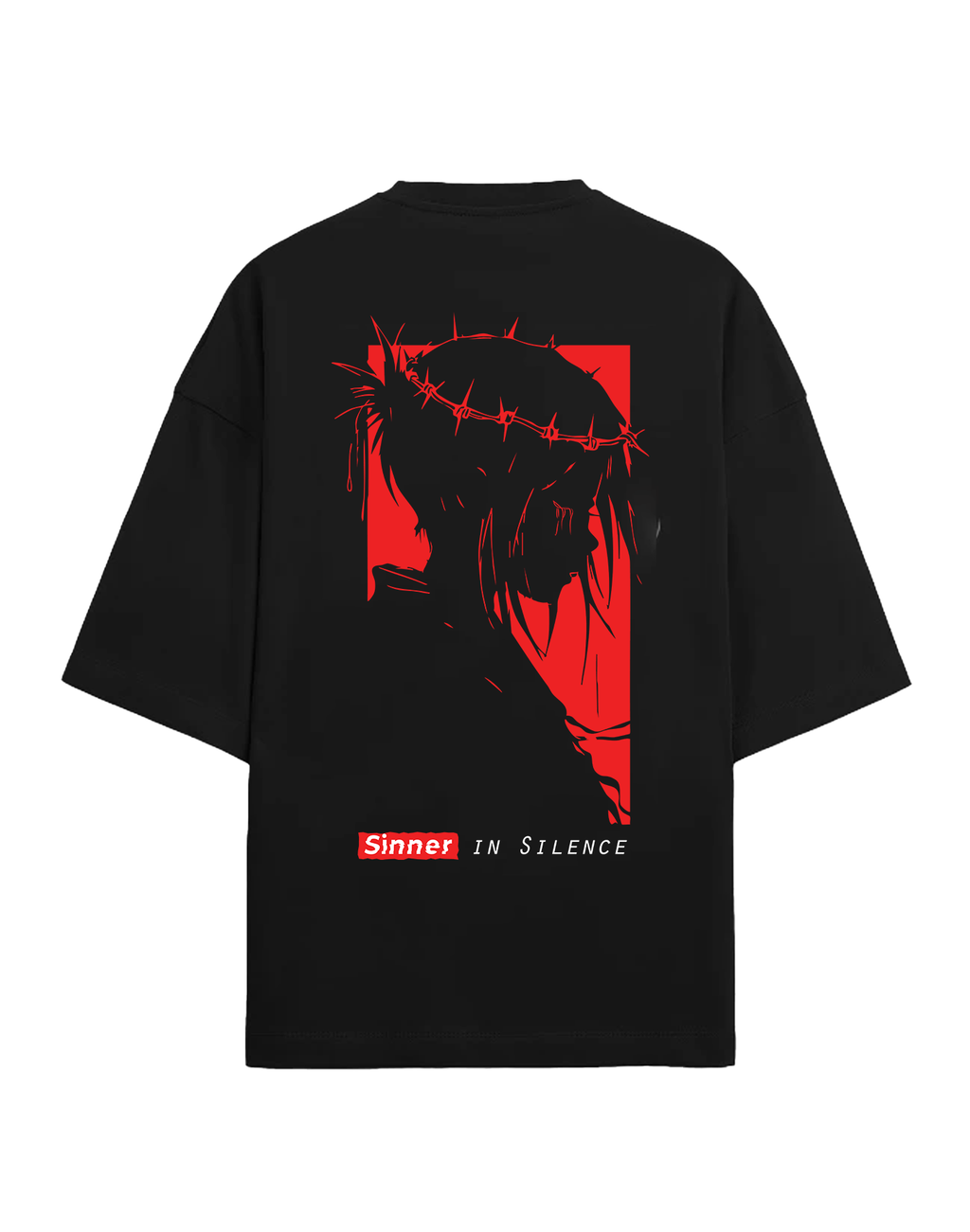 SINNER IN SILENCE – Minimal Dark Aesthetic Tee