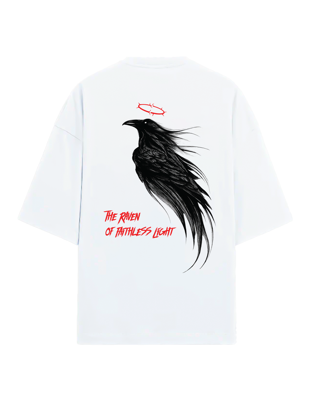 THE RAVEN OF FAITHLESS LIGHT – Dark Aesthetic Oversized Tee