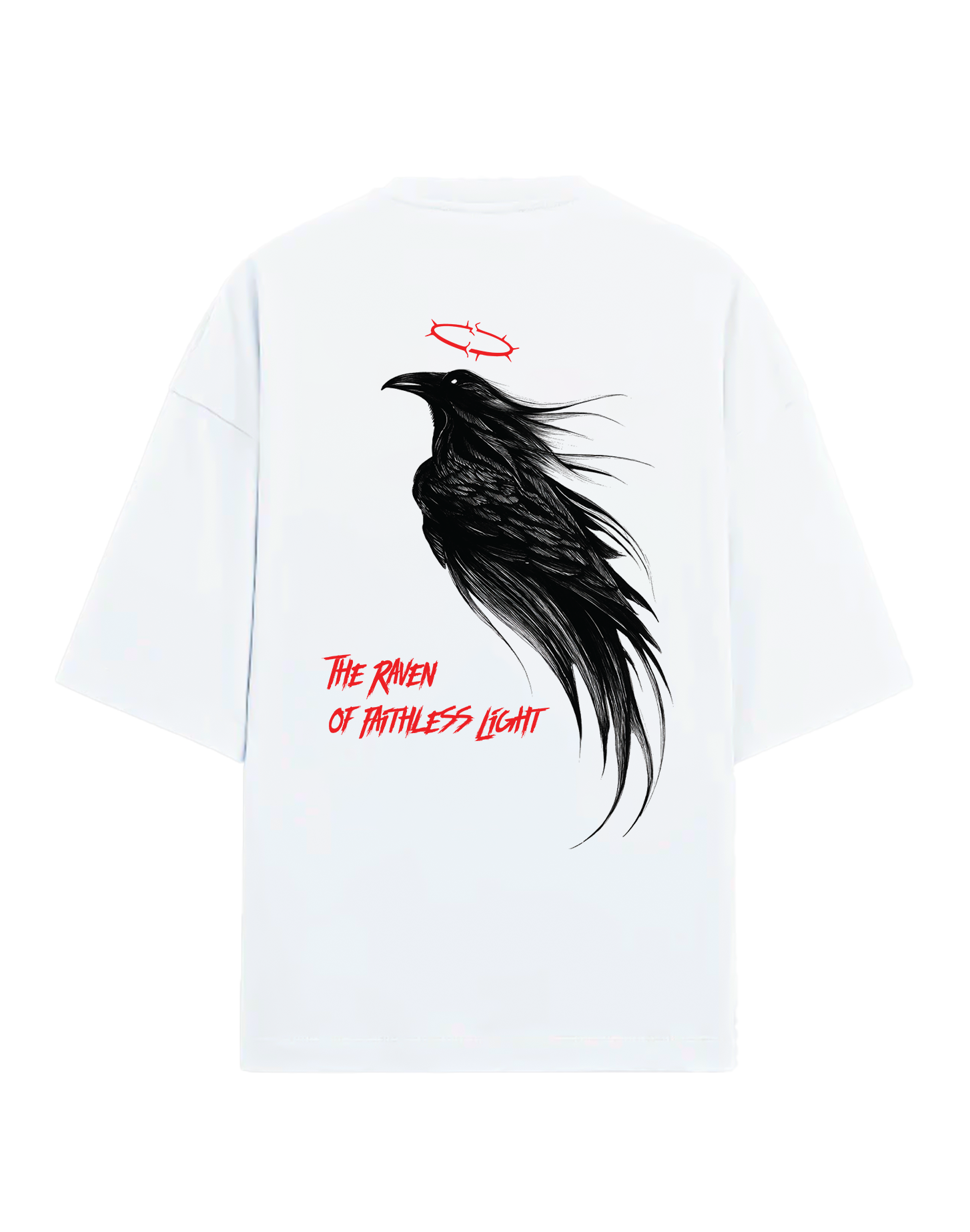 THE RAVEN OF FAITHLESS LIGHT – Dark Aesthetic Oversized Tee